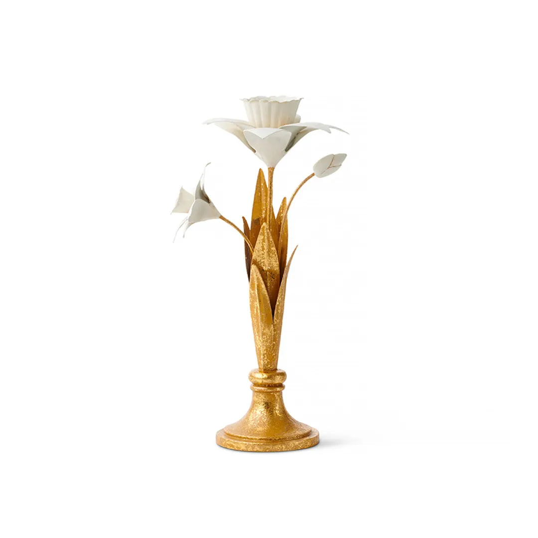 Gilded Daffodil Candleholder