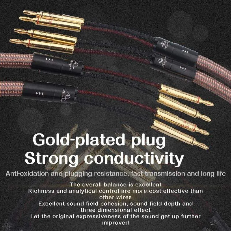 Grey Knight 40th Anniversary Edition HiFi Golden Voice Pure Copper Speaker Cable Main Audio Center Cable High Current