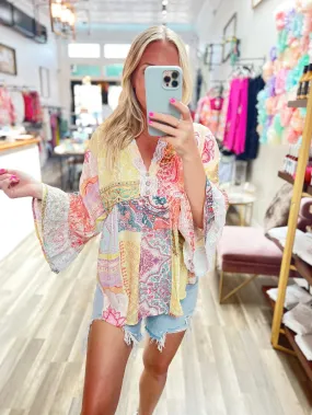 Gypsy Flow Pastel Print Top