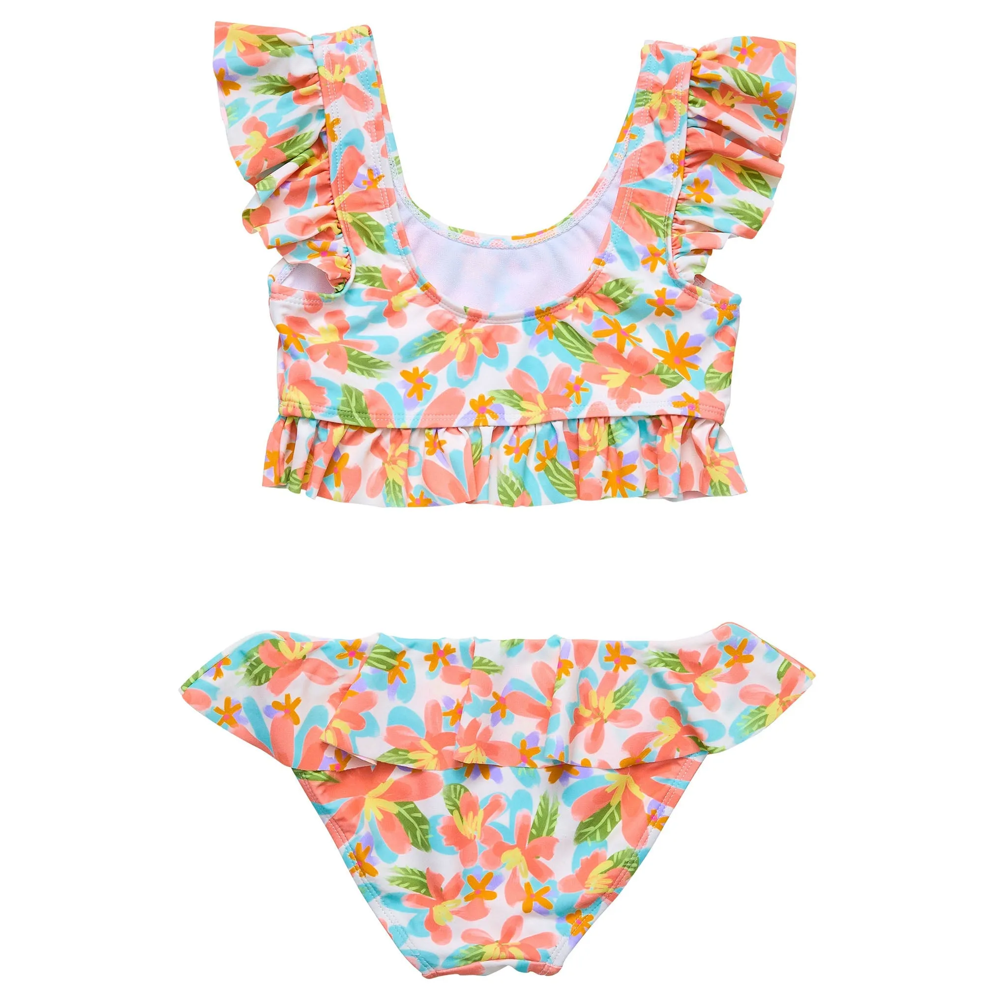 Hawaiian Luau Sustainable Frilled Crop Bikini