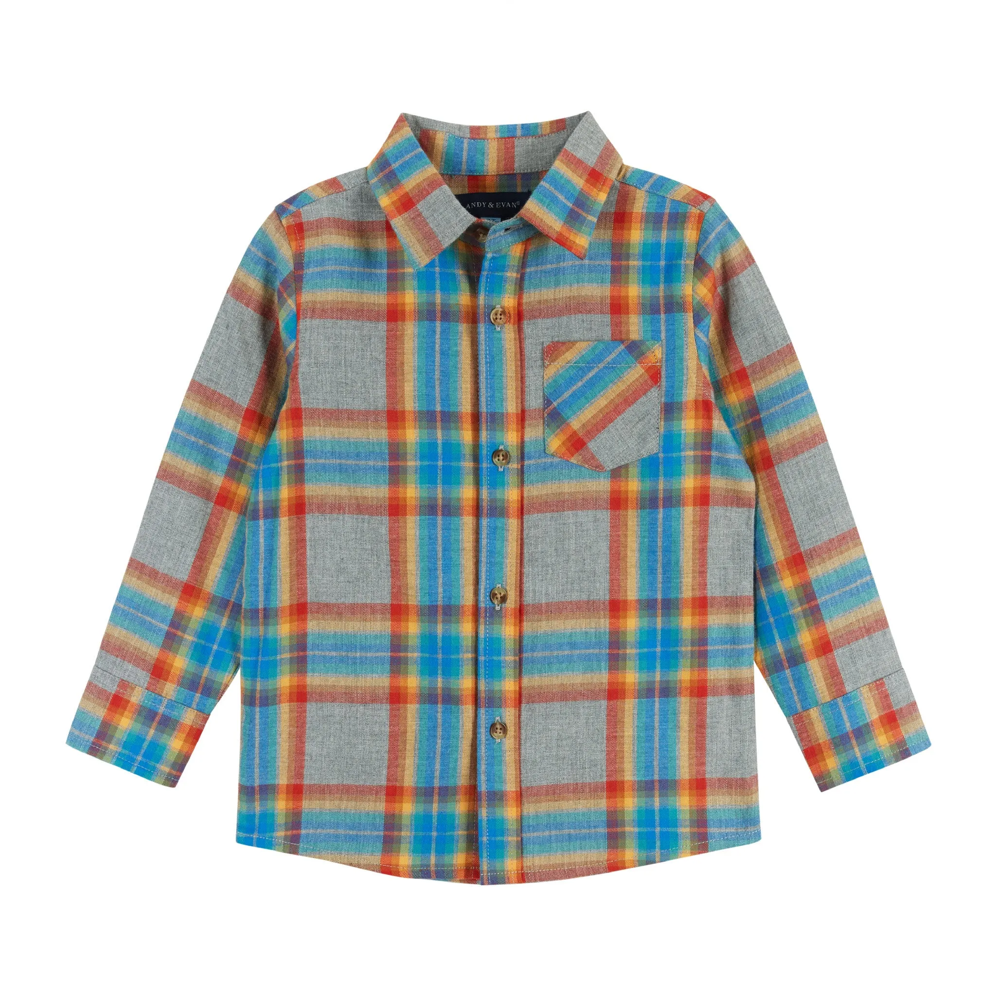 Heather Grey Plaid Ultra Soft Buttondown  | Grey