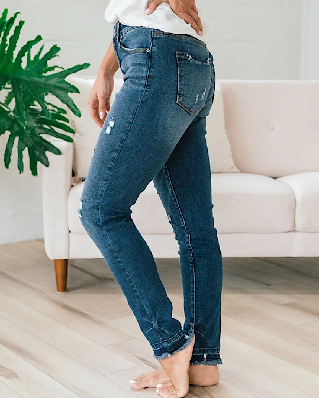 KanCan Esther Released Hem Distressed Skinny Jeans