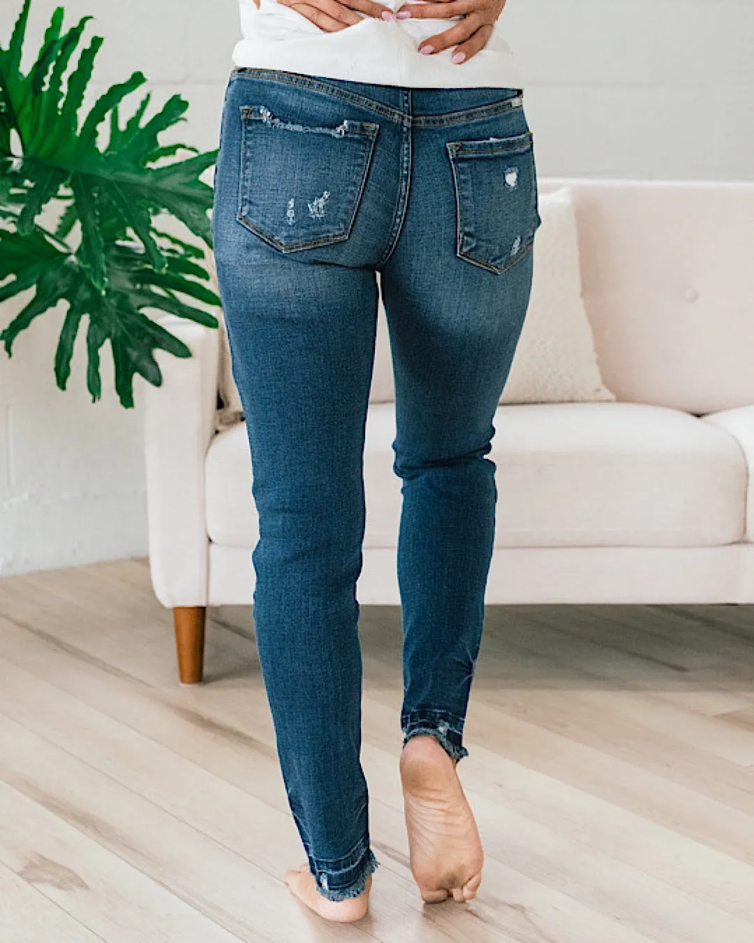 KanCan Esther Released Hem Distressed Skinny Jeans