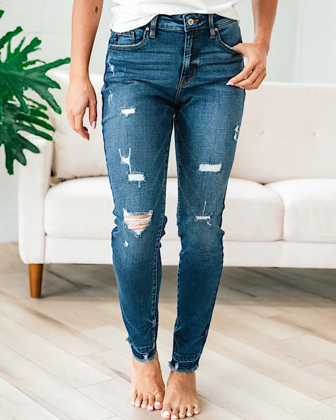 KanCan Esther Released Hem Distressed Skinny Jeans