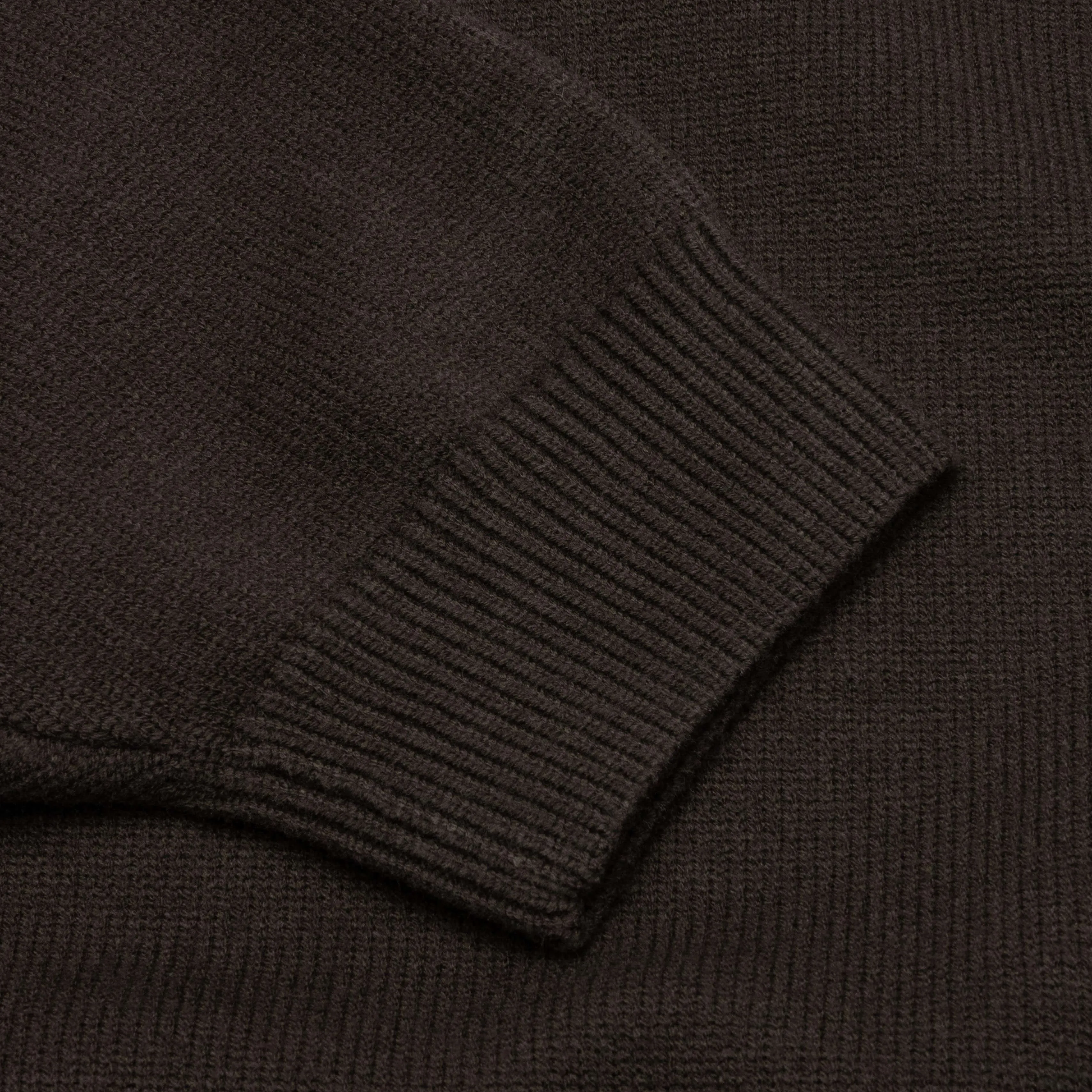 Knit L/S Polo - Off Black