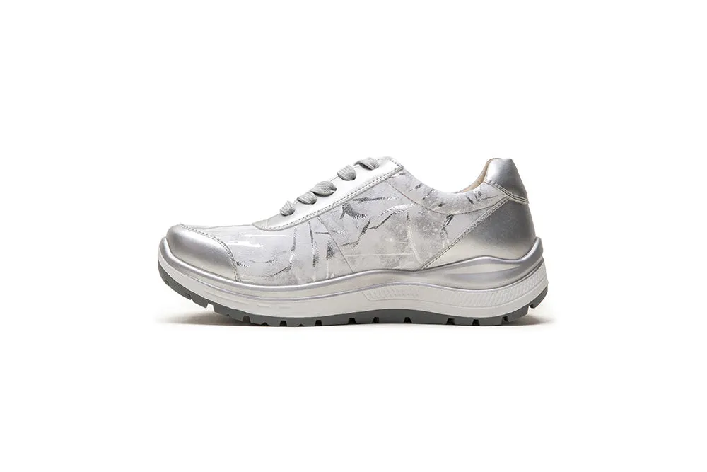 Ladies G-Comfort Lace Shoes Silver R5581WS