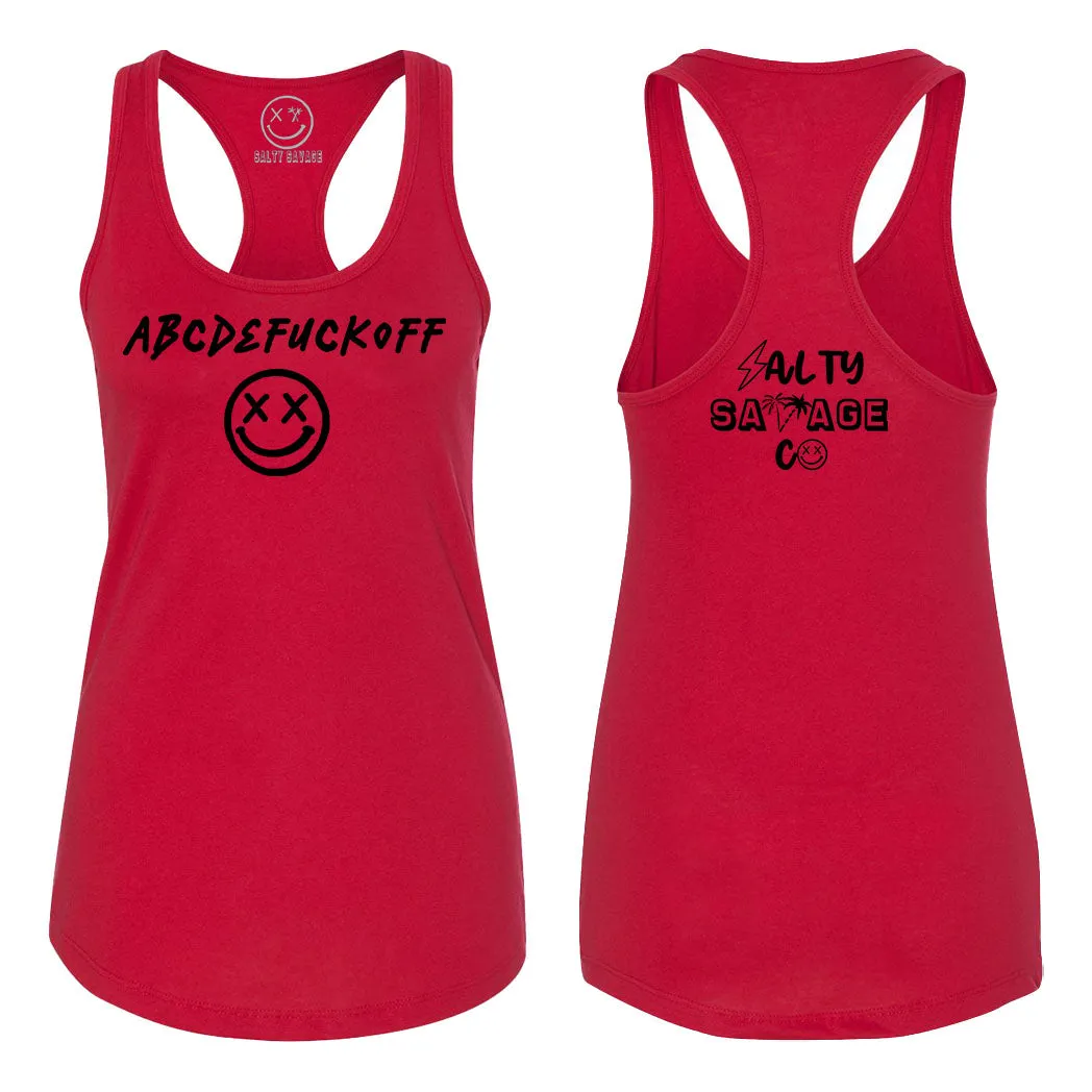 Ladies "ABCDEFUCKOFF" Racerback Tank