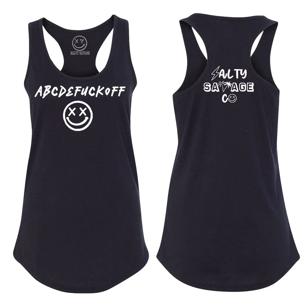 Ladies "ABCDEFUCKOFF" Racerback Tank