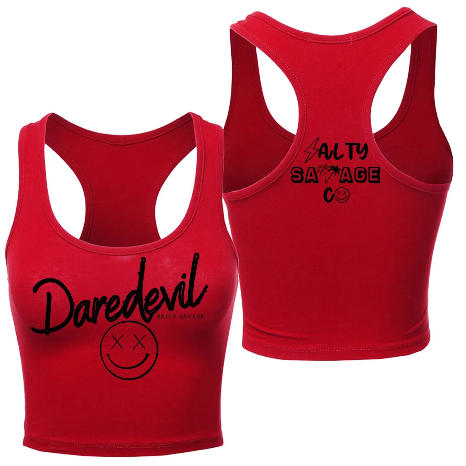 Ladies "Daredevil" Racerback Crop Tank