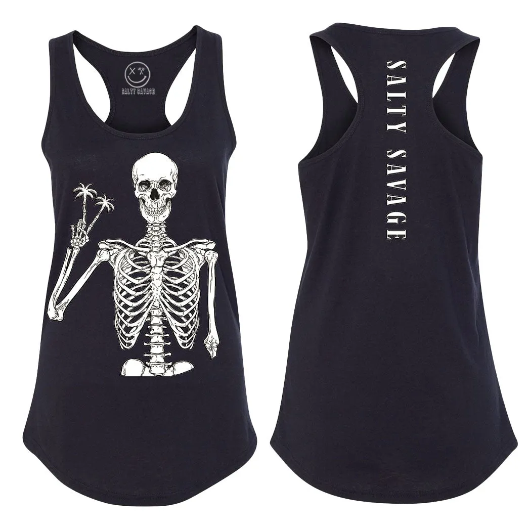 Ladies "Peace Skeleton" Racerback Tank