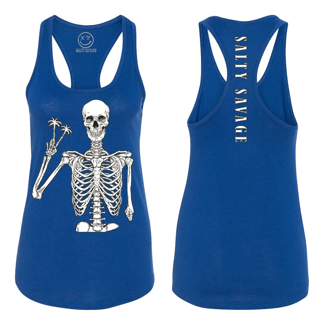 Ladies "Peace Skeleton" Racerback Tank