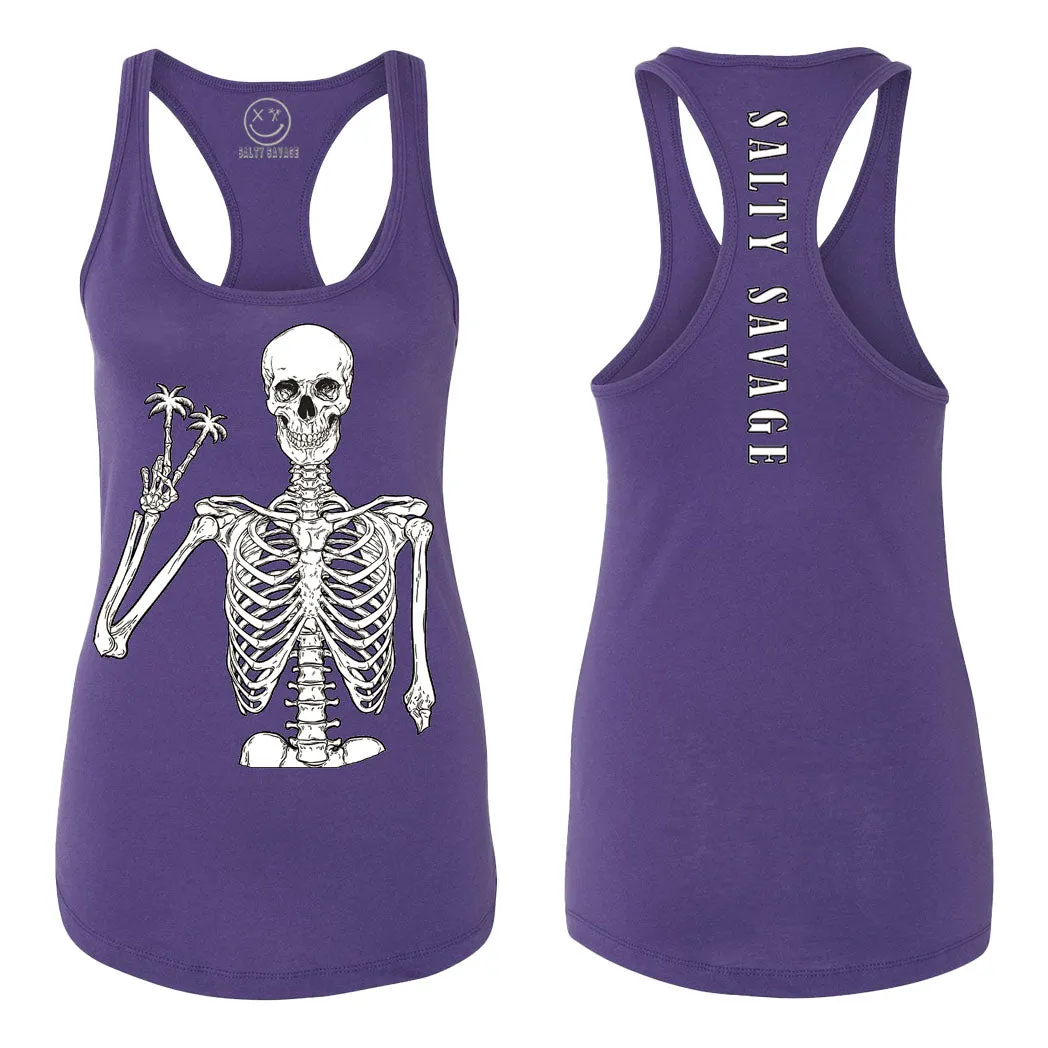 Ladies "Peace Skeleton" Racerback Tank