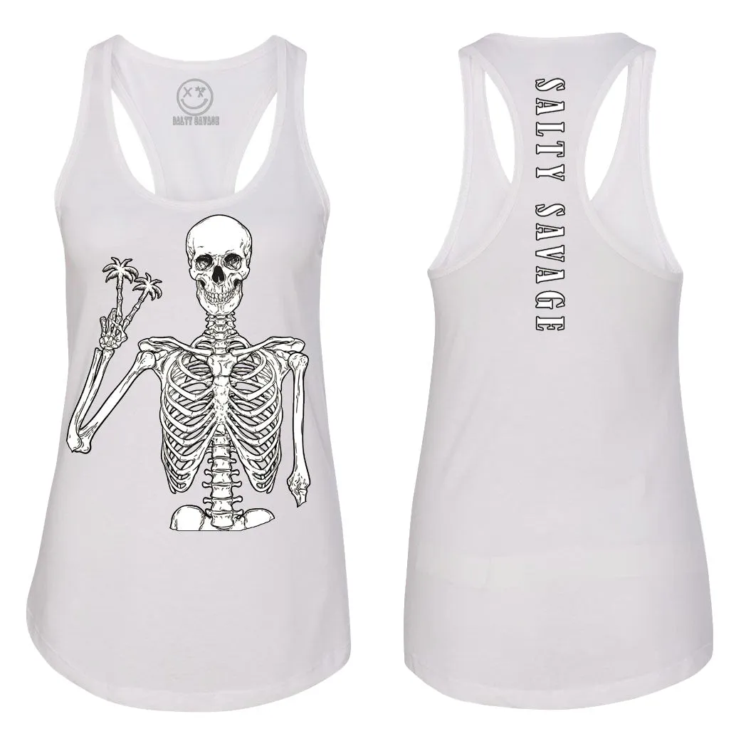 Ladies "Peace Skeleton" Racerback Tank