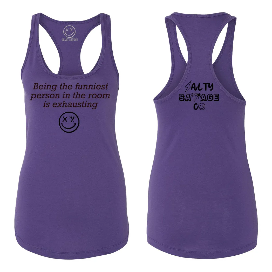 Ladies "The Funniest" Racerback Tank