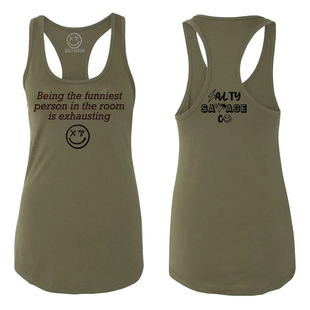 Ladies "The Funniest" Racerback Tank