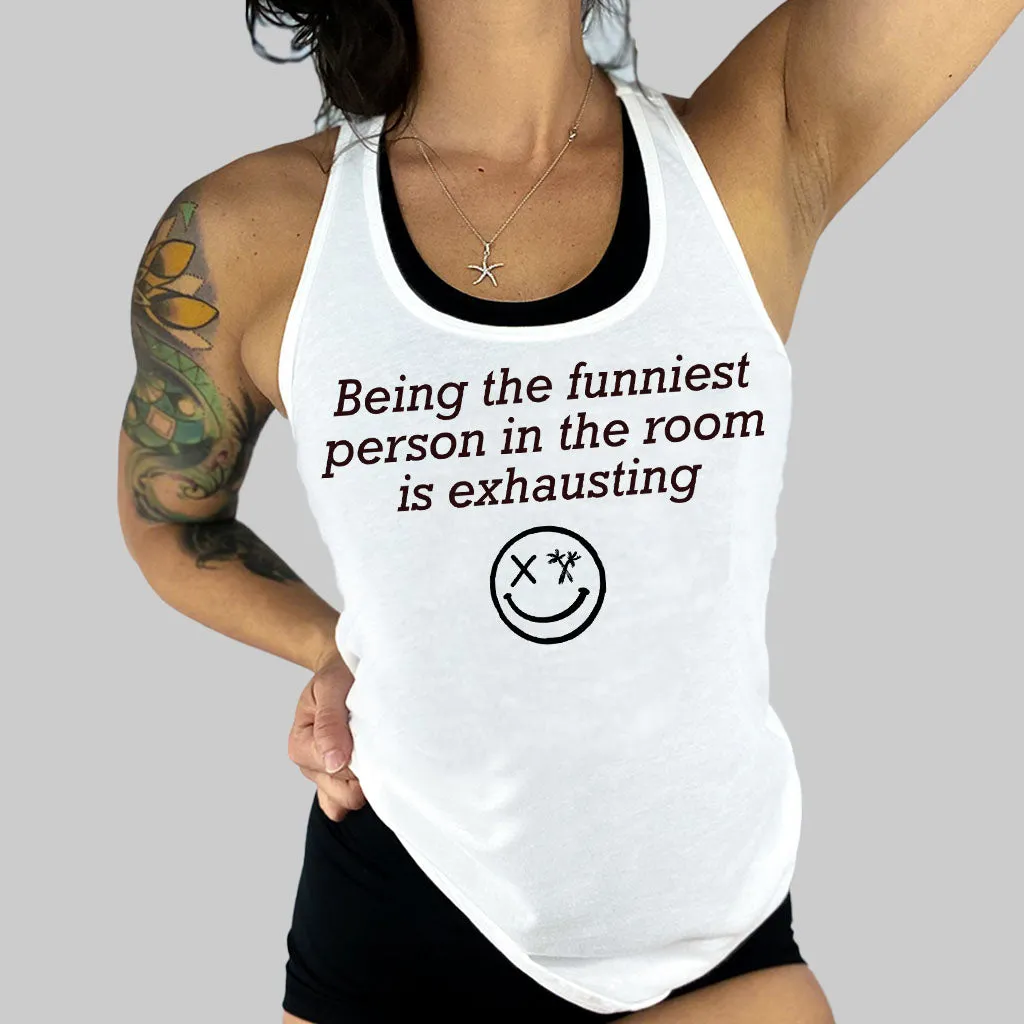 Ladies "The Funniest" Racerback Tank