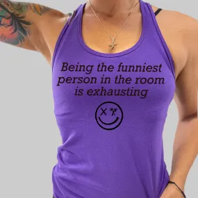 Ladies "The Funniest" Racerback Tank