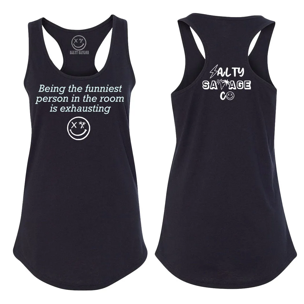 Ladies "The Funniest" Racerback Tank