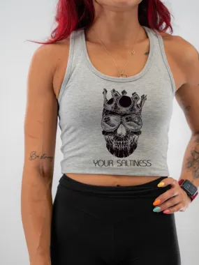 Ladies "YOUR SALTINESS" Racerback Crop Tank