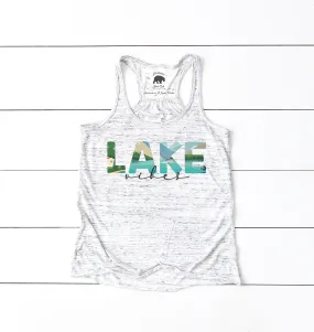 Lake Vibes flowy racerback tank top