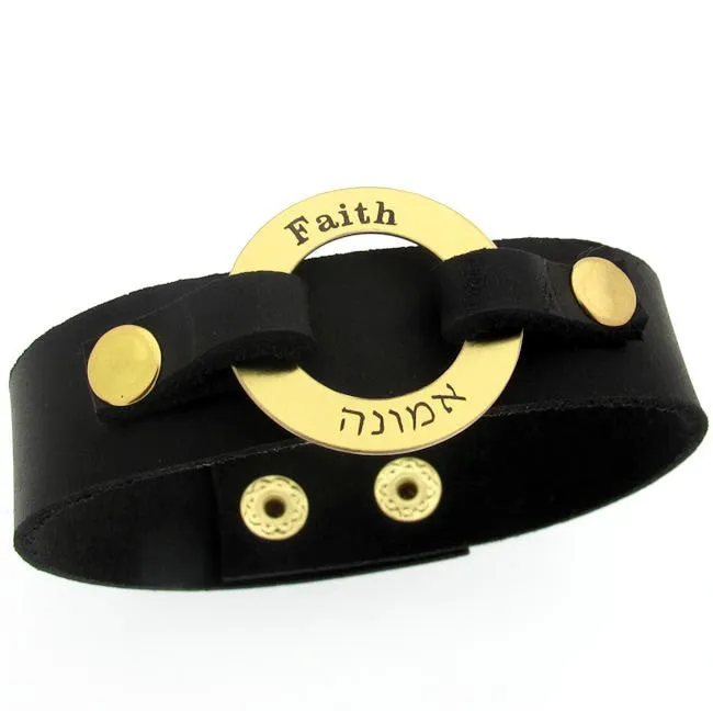 Leather Handwriting Bracelet for Men