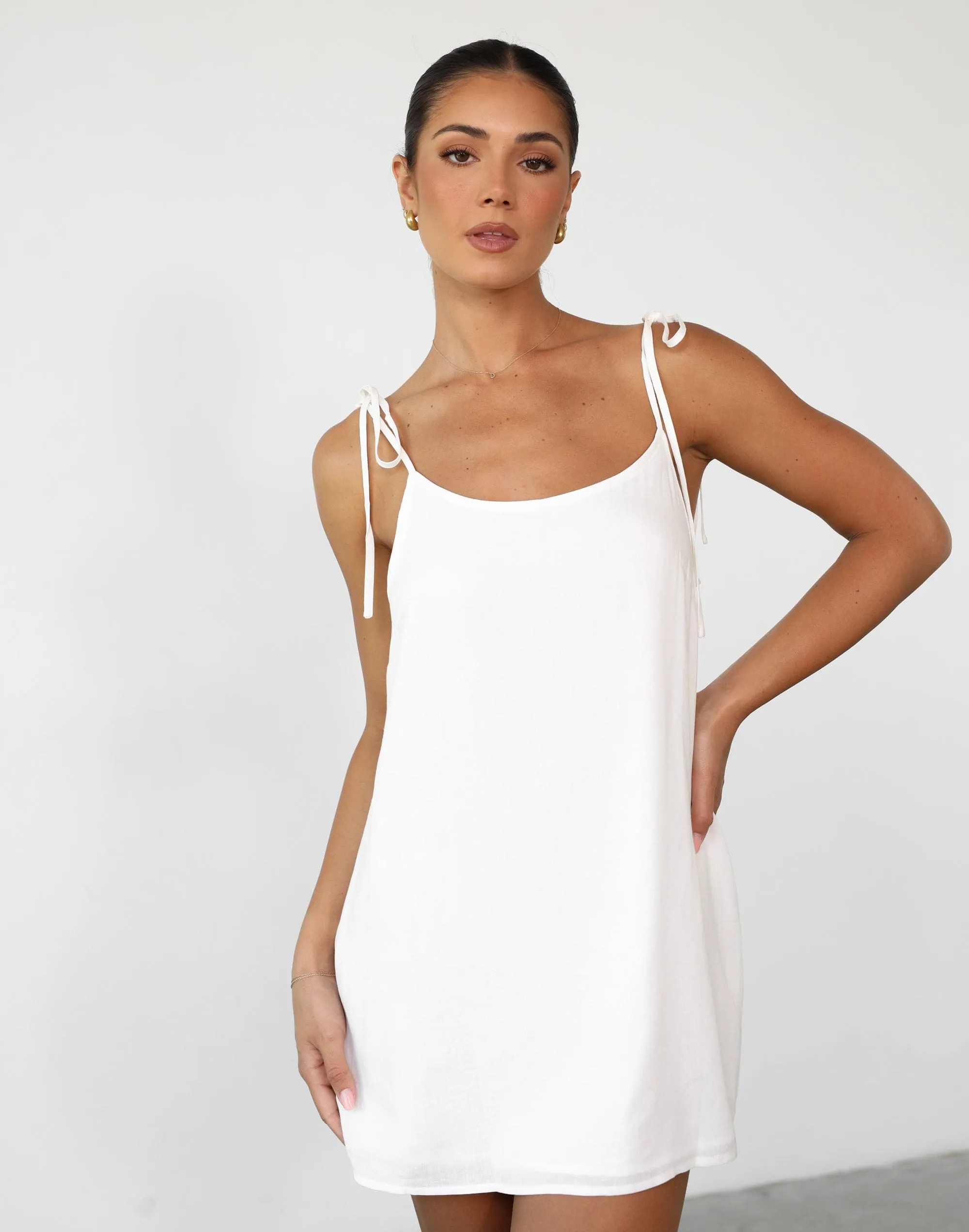 Leighton Mini Dress (White)