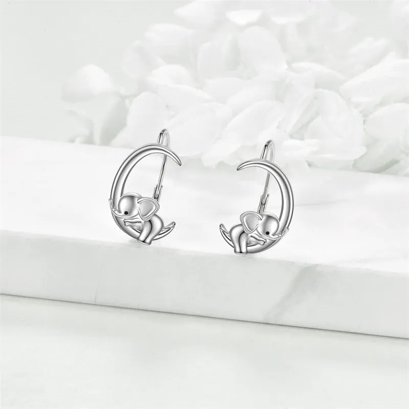 Leverback Earring for Women Sterling Silver Dangle Drop Hoop Earrings for Women Teens Birthday Anniversary