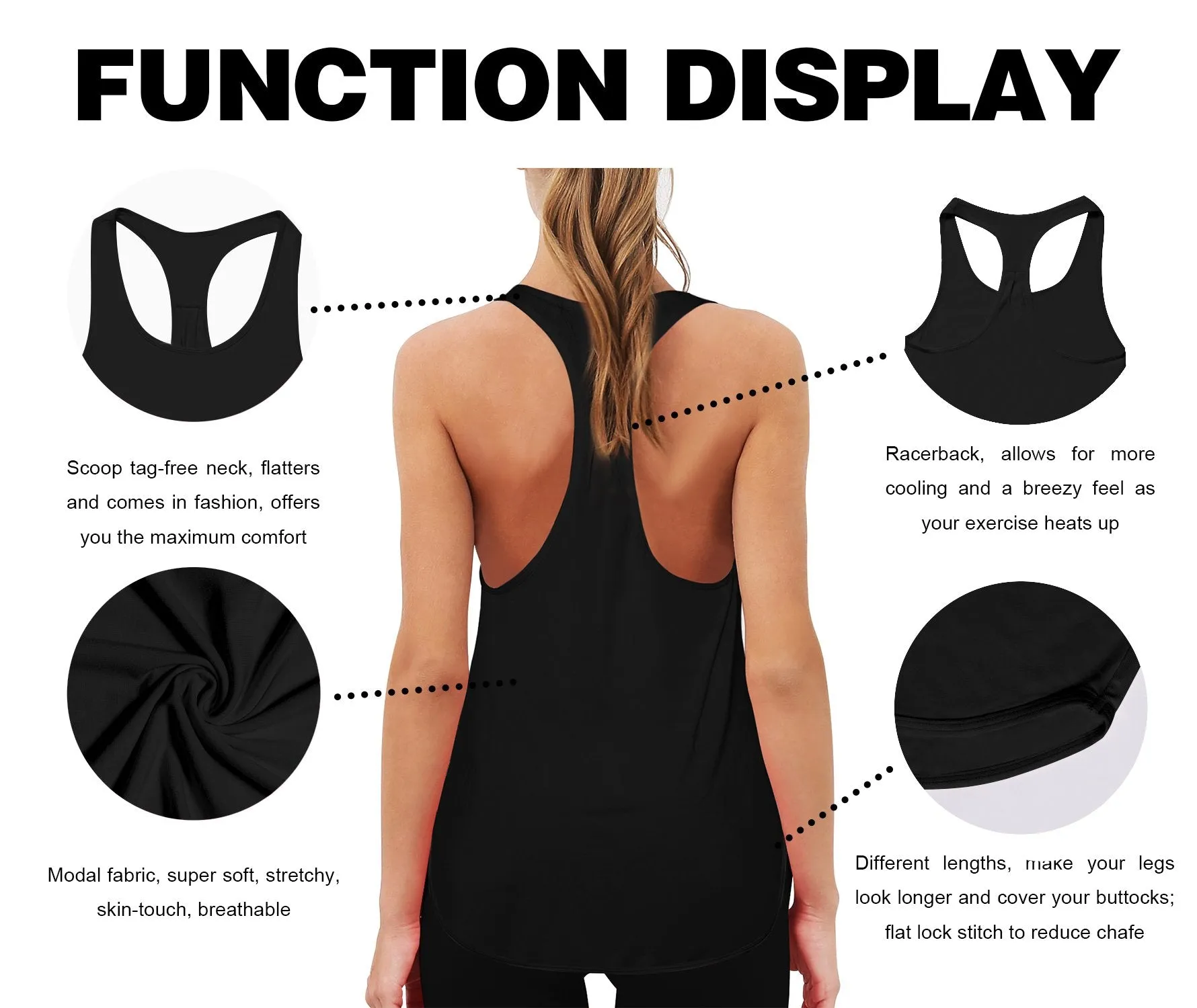 Loose Fit Racerback Tank Top black ins_yogastudio