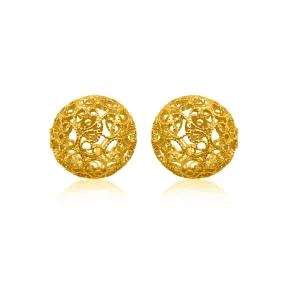 LUCRECIA GOLD STUD EARRINGS FILIGREE