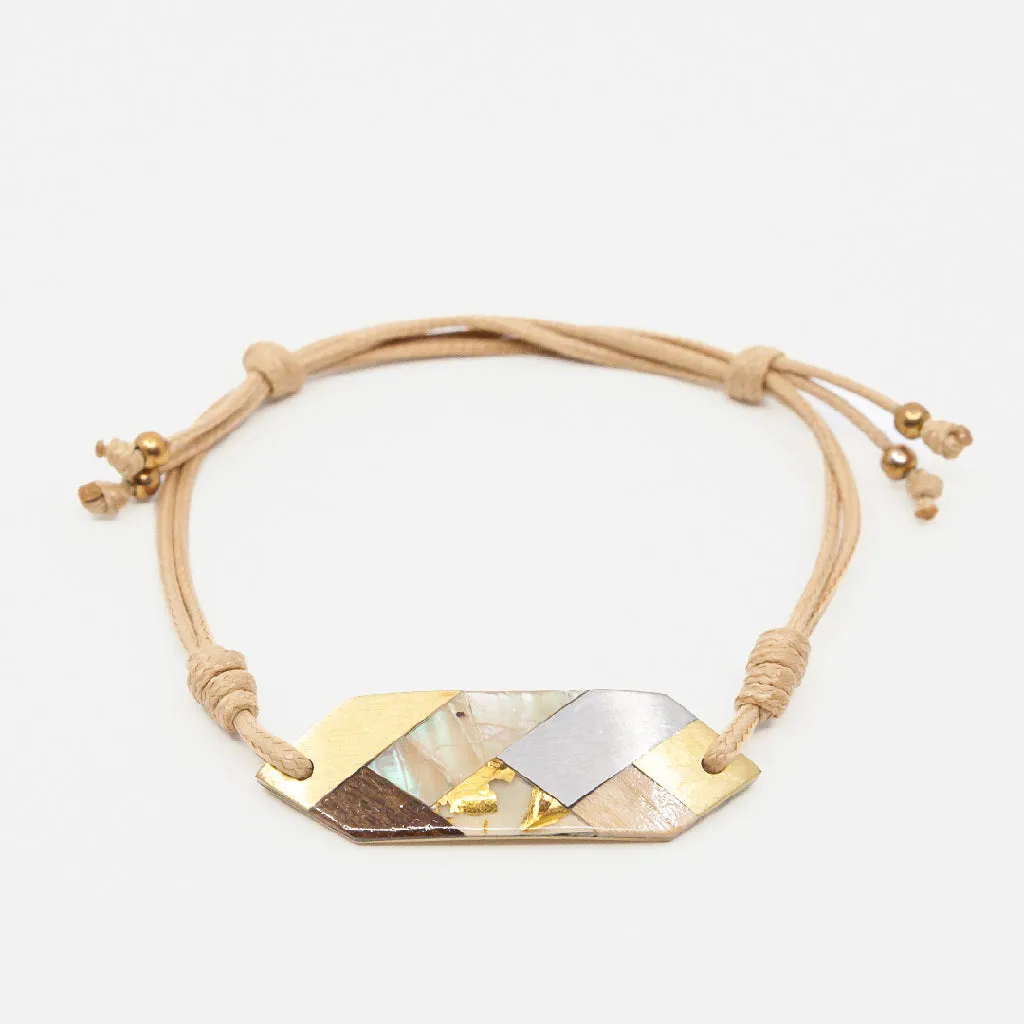 LUNA Inlaid Wax Cord Bracelet