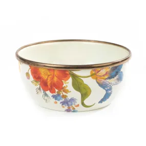 MacKenzie-Childs Flower Market Pinch Bowl - White