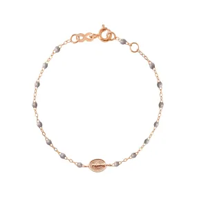 Madone Charm Classic Gigi Silver bracelet, Rose Gold, 6.7"