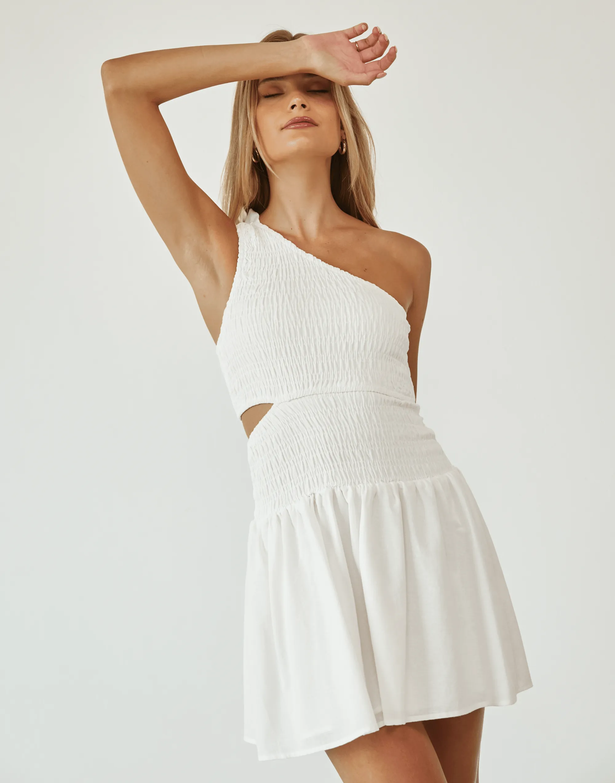 Mailee Mini Dress (White)