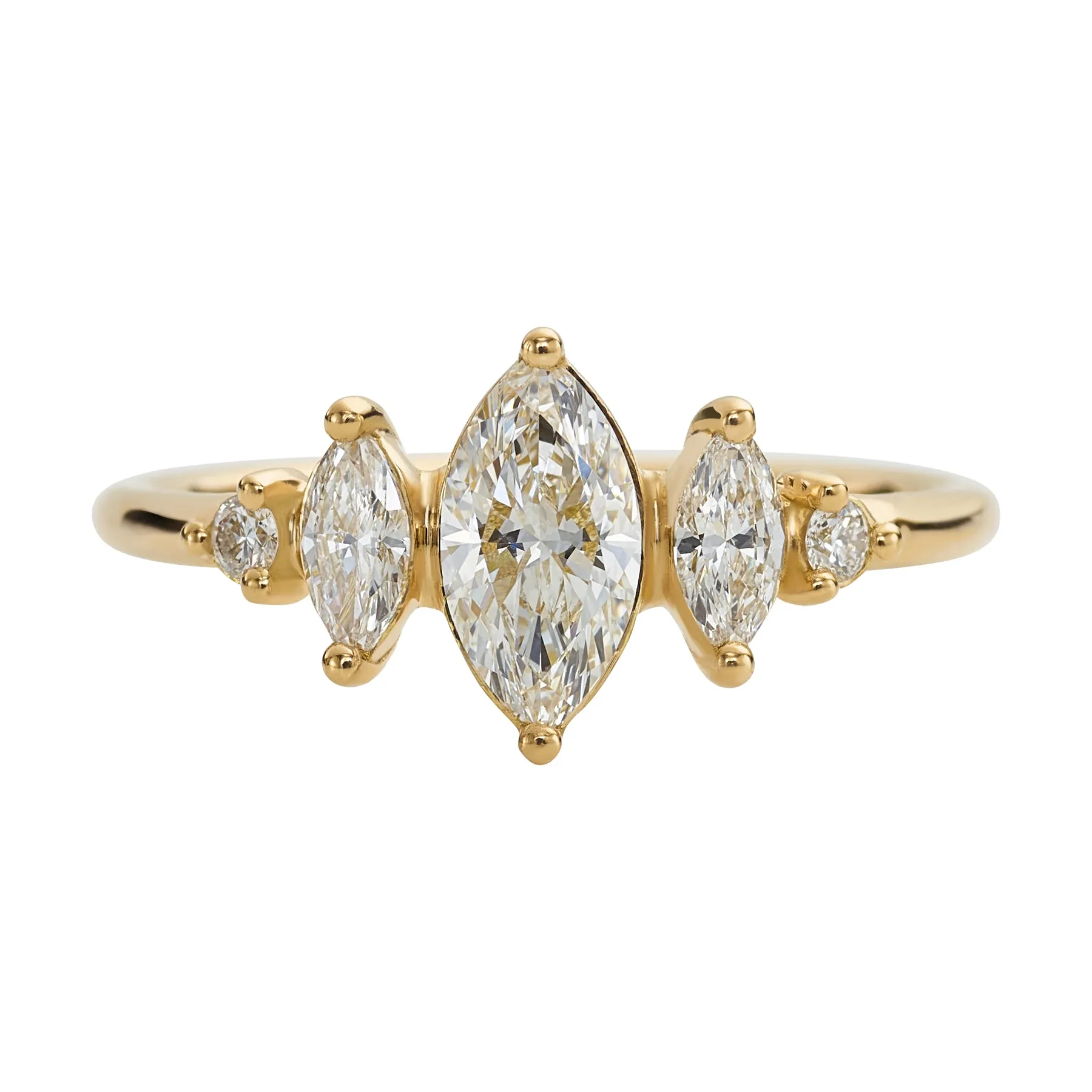 Marquise Diamond Engagement Ring - Art Deco Ring