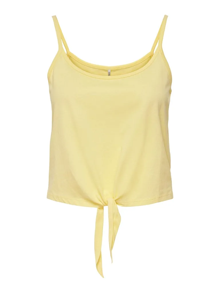 May Sleeveless Short Knot Tank Top