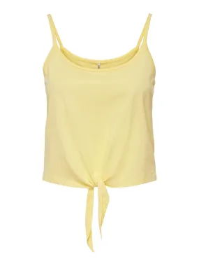 May Sleeveless Short Knot Tank Top