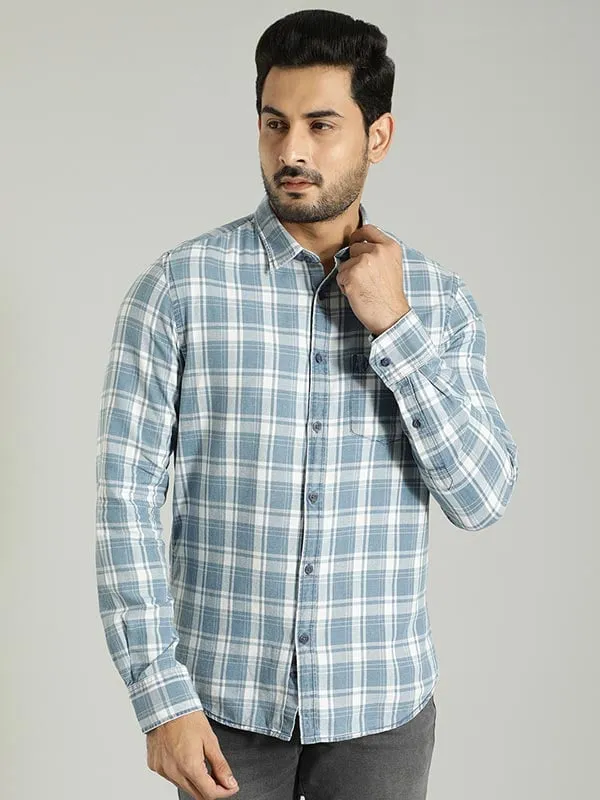 Men Checked Full Sleeve Cotton Shirt