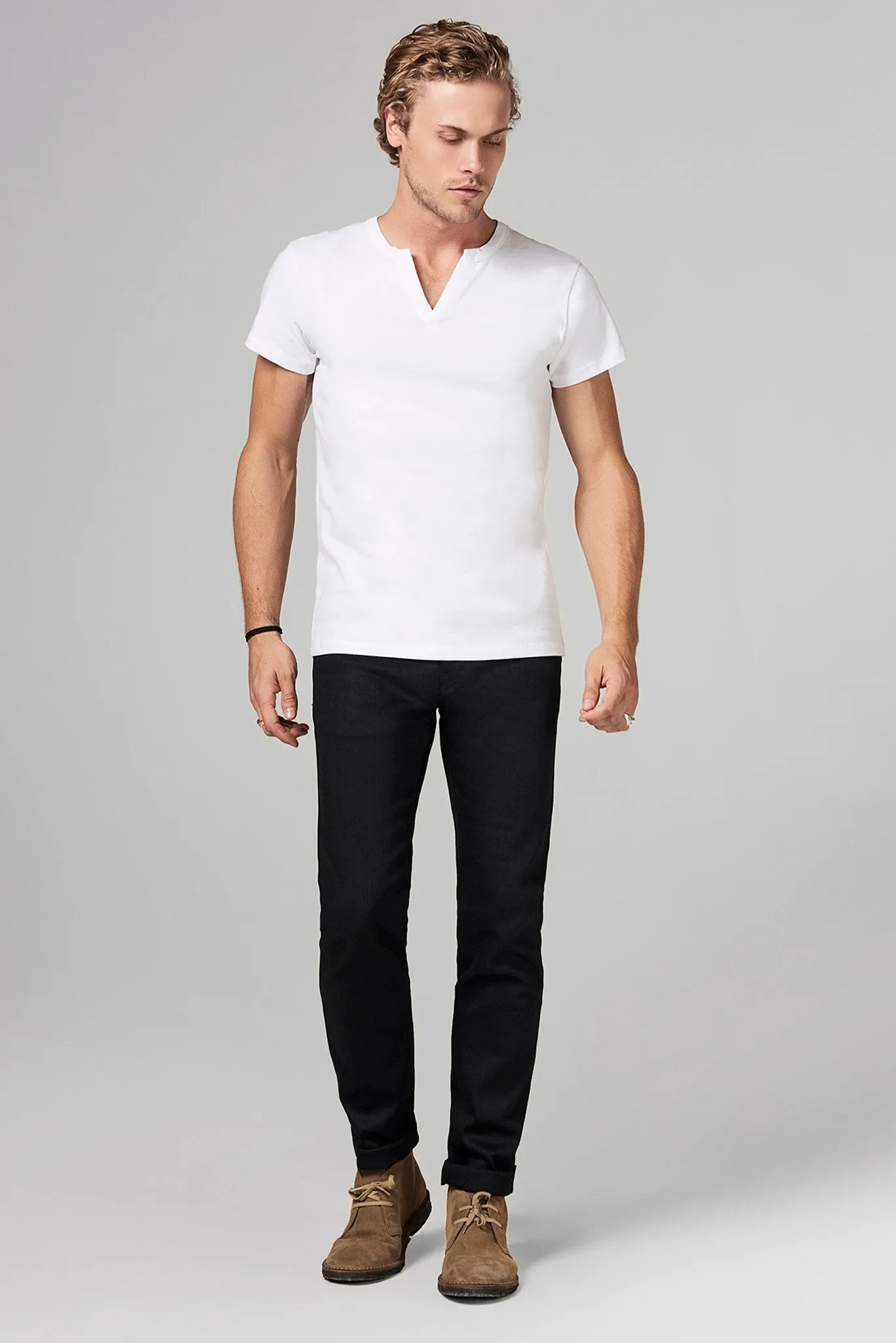 Men's Heavy Cotton Cross V-Neck Tee