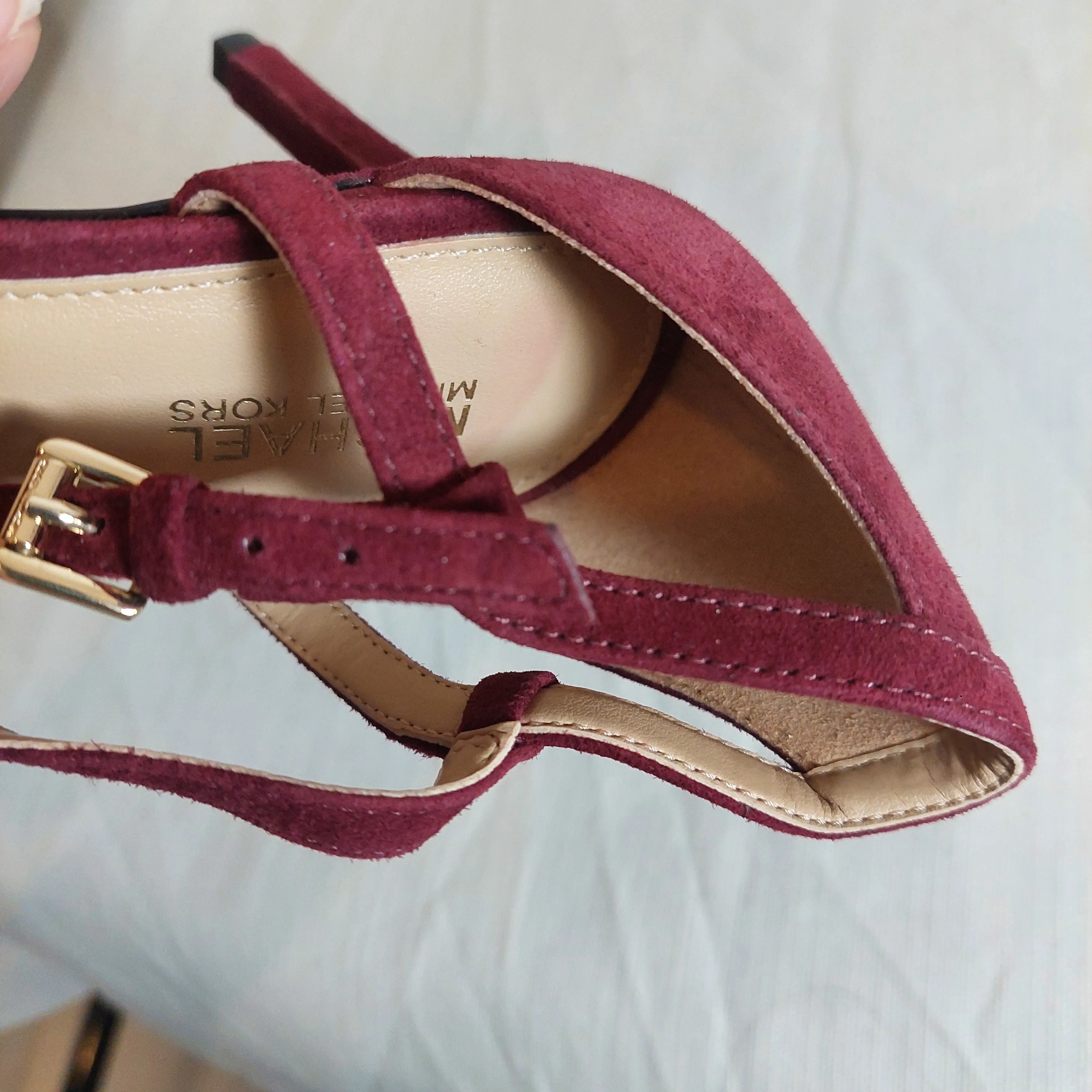 Michael Maroon Suede D'ORSAY Heels | Pre loved |