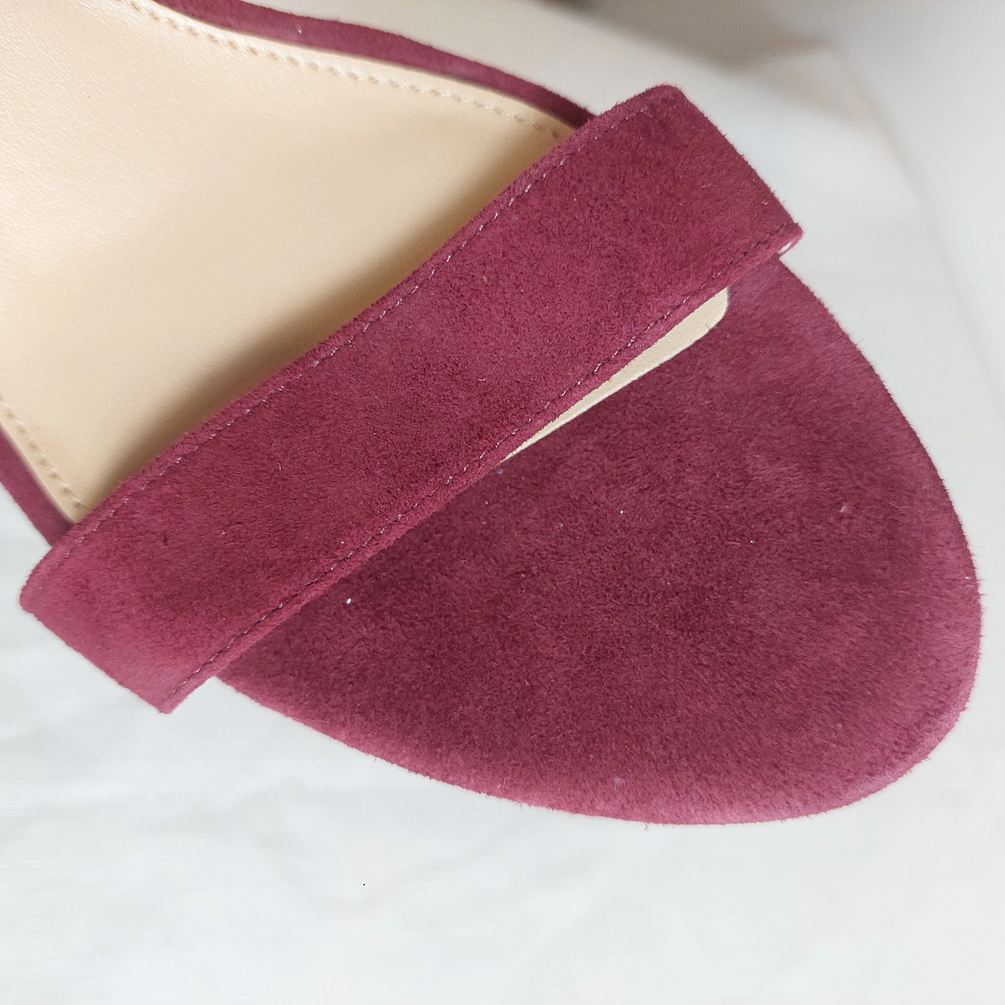 Michael Maroon Suede D'ORSAY Heels | Pre loved |