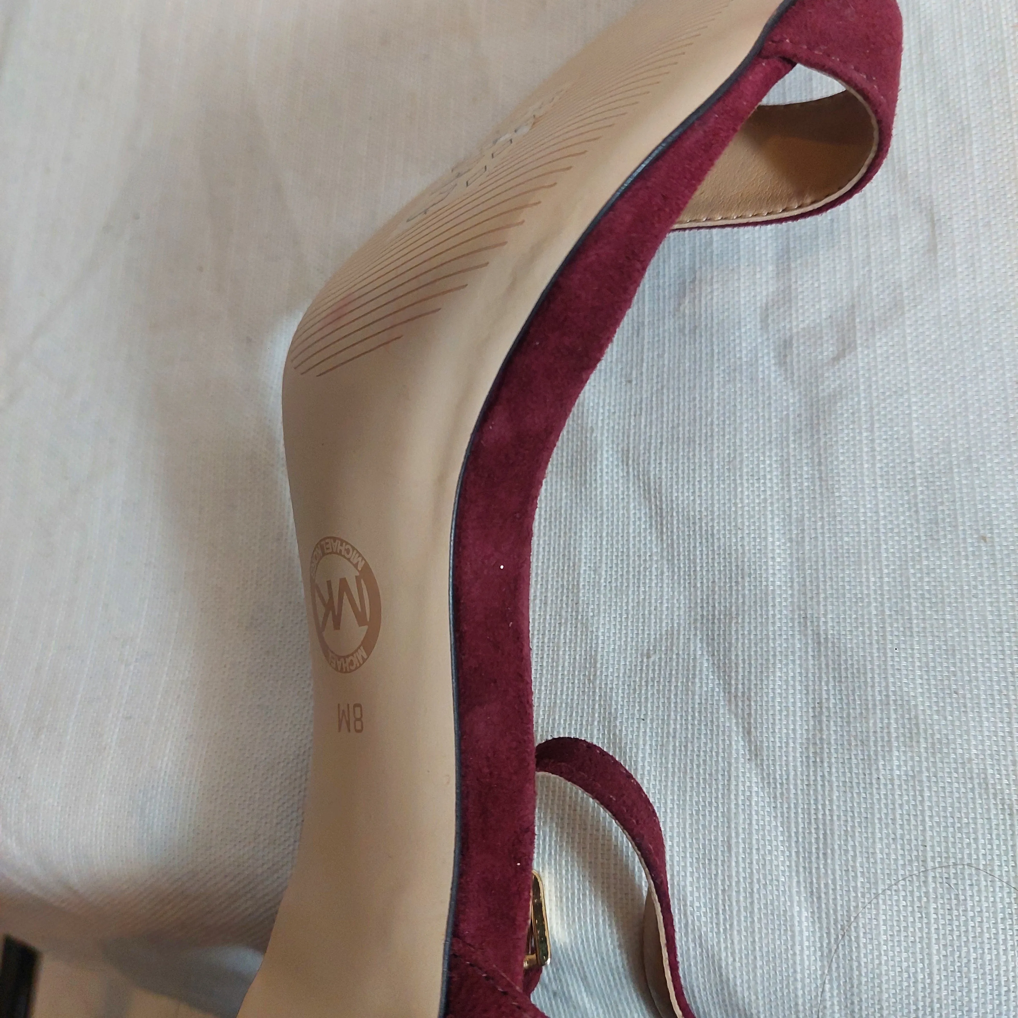 Michael Maroon Suede D'ORSAY Heels | Pre loved |