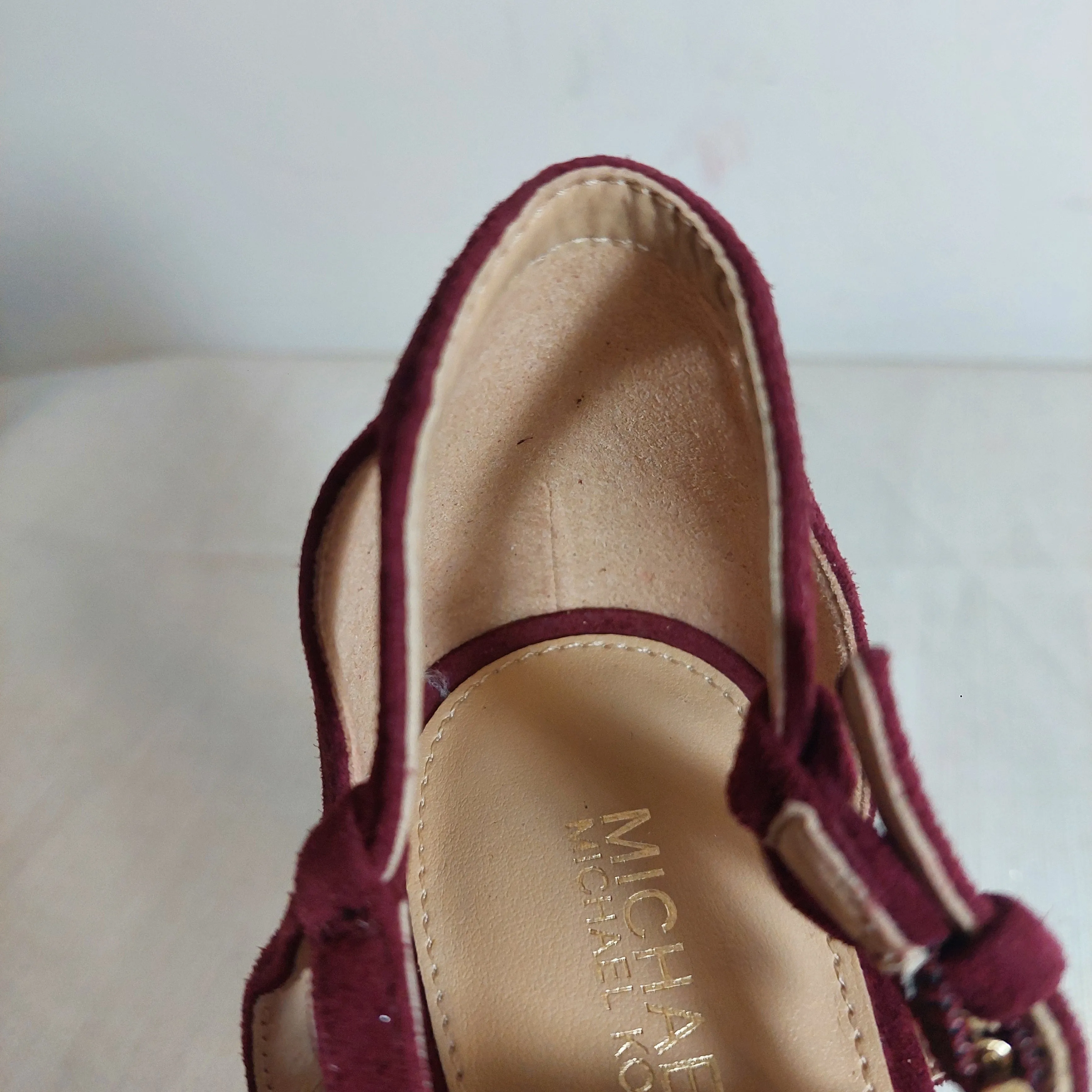 Michael Maroon Suede D'ORSAY Heels | Pre loved |