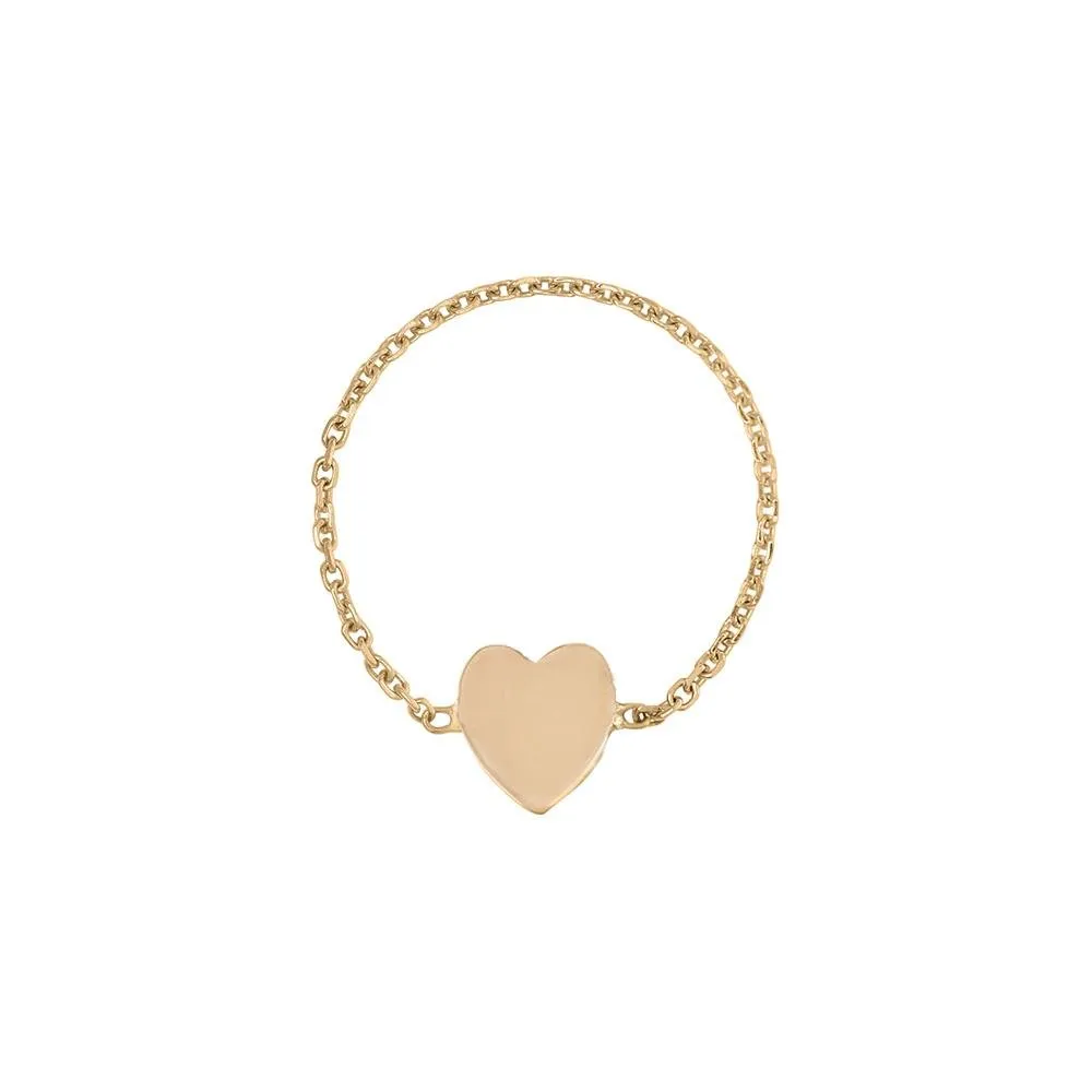 Mini Heart Chain Ring