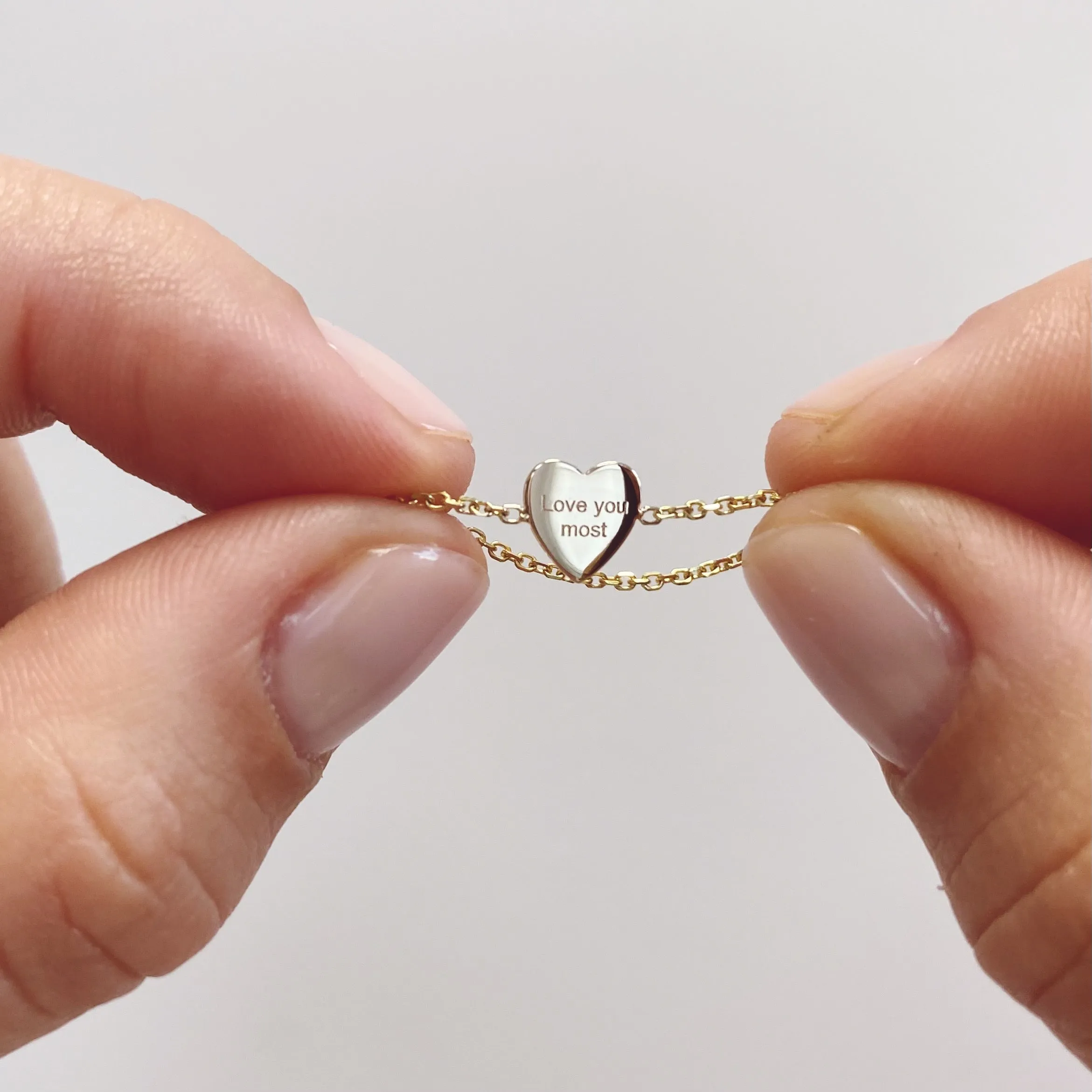 Mini Heart Chain Ring