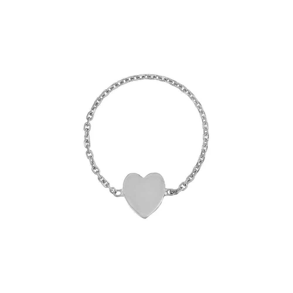 Mini Heart Chain Ring