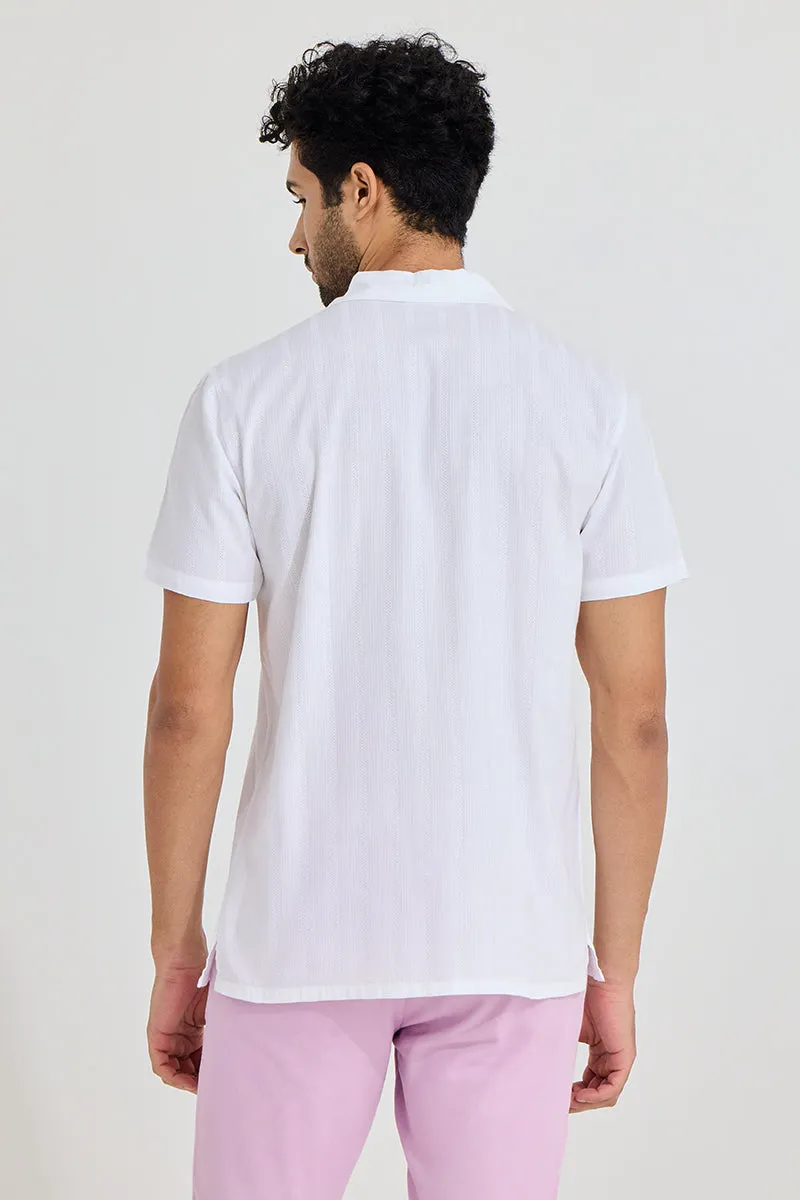 Mini Quadfour Line White Shirt