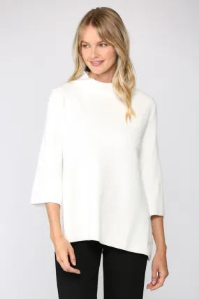 Mock Neck Pullover in Cream