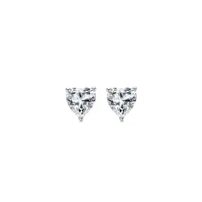 MOISSANITE HEART CUT STUDS