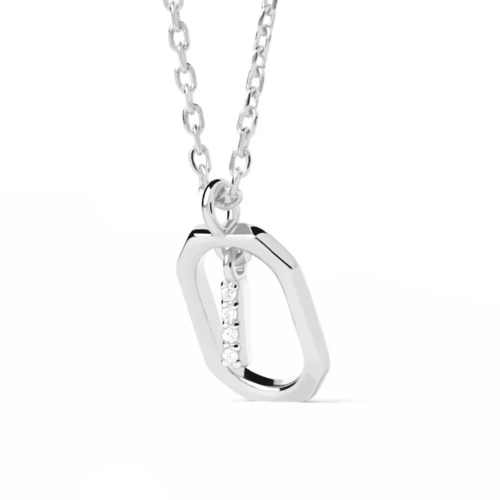 Moissanite Initial I Dangle Pendant Necklace