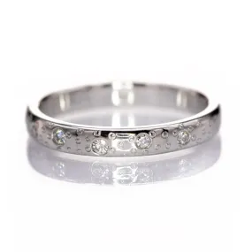 Moissanite Star Dust Wedding Ring